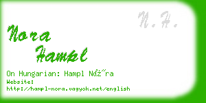 nora hampl business card